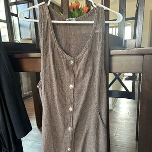 90s Vintage 100% Linen Dress